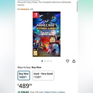 Minecraft Story Mode Nintendo Video Games for Switch
